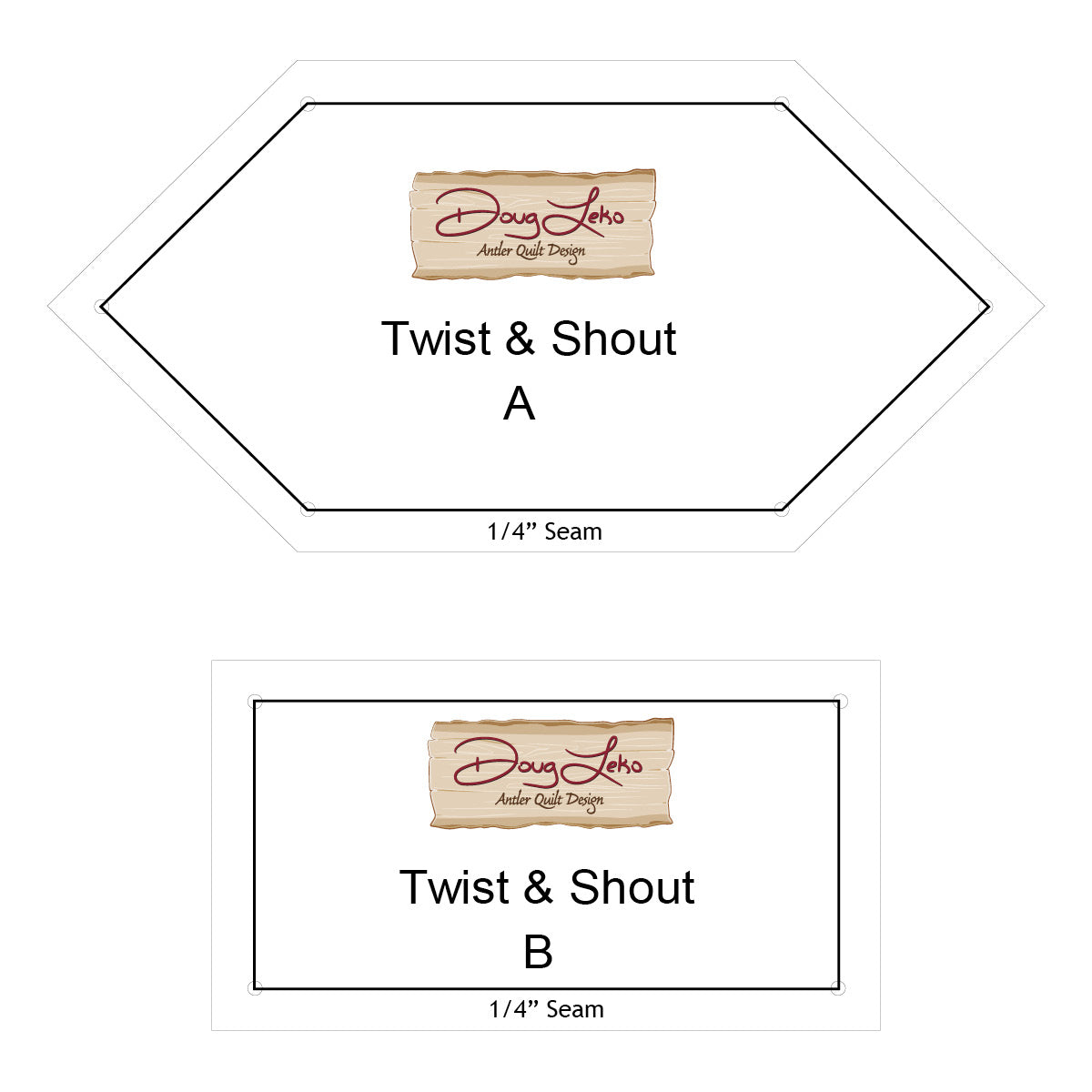 Twist & Shout - Pattern & 1/4" Seam Templates