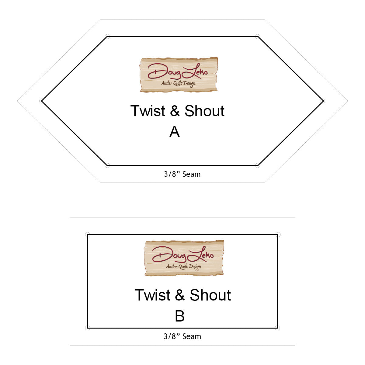 Twist & Shout - Pattern  & 3/8" Seam Templates