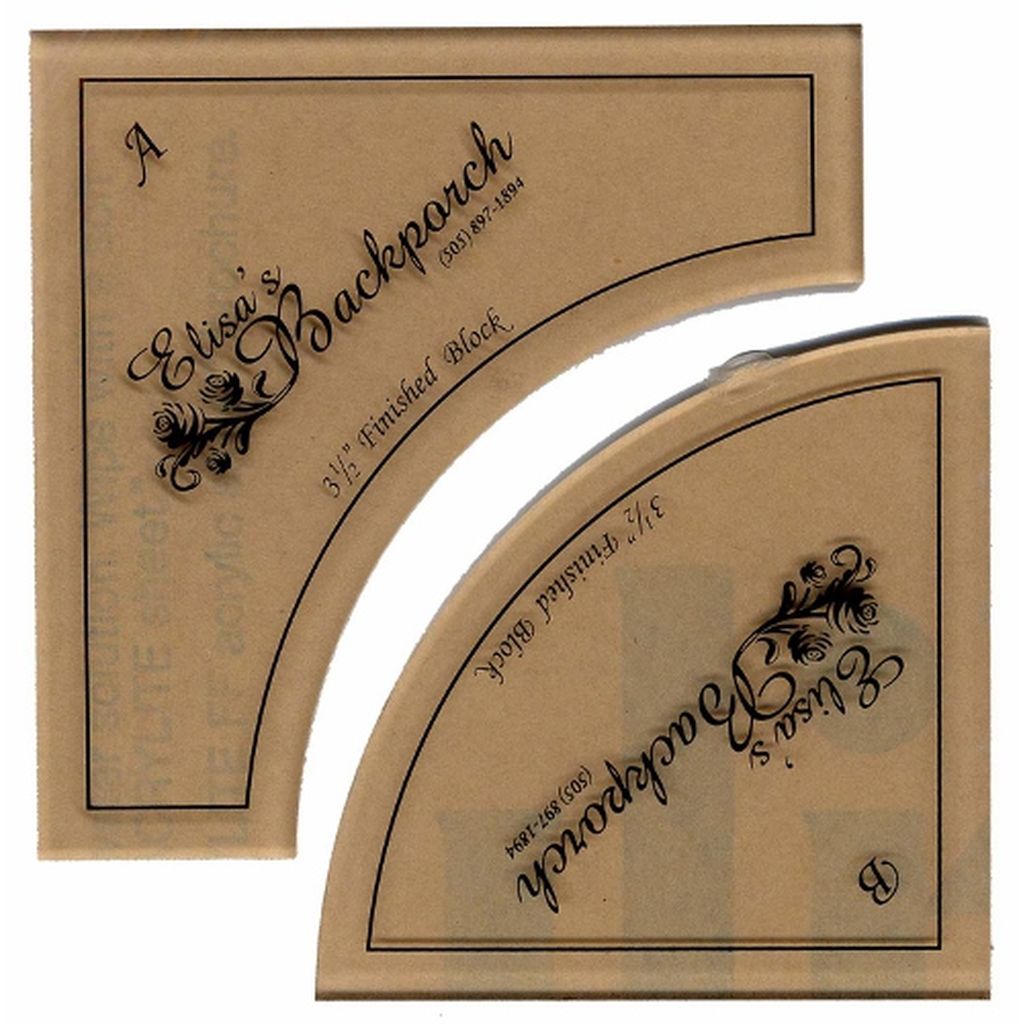 3-1/2 " Small Path Acrylic Template